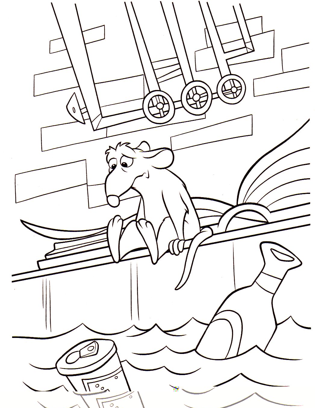 coloriage ratatouille remy deprime